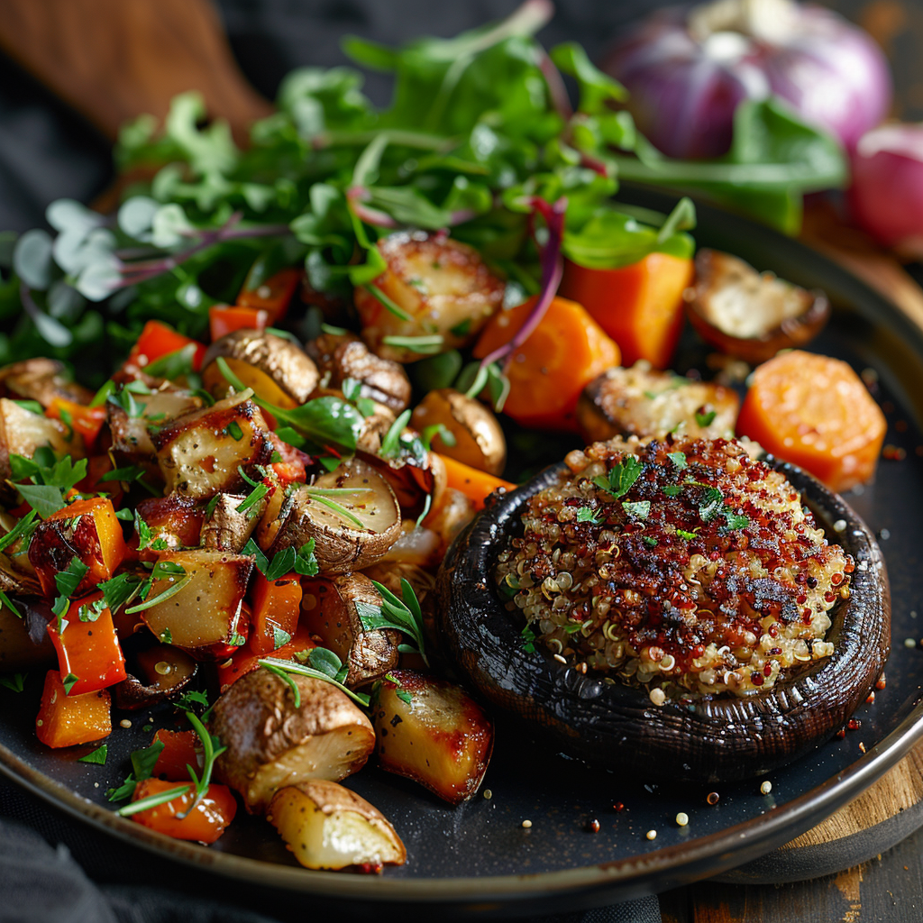 Quinoa Stuffed Portobello Mushrooms: Irresistibly Delicious & Healthy 4 Quinoa Stuffed Portobello Mushrooms