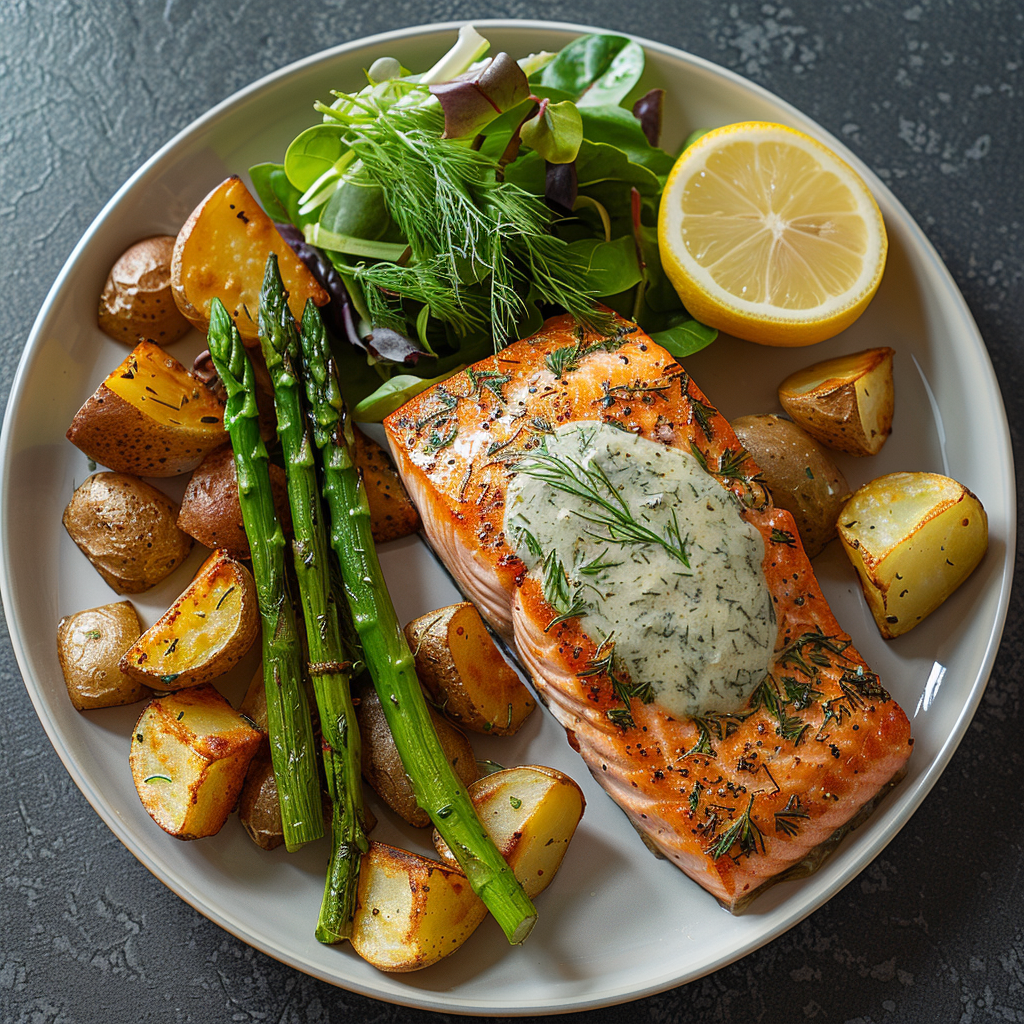 Salmon & Asparagus with Lemon Dill Sauce: Irresistibly Delicious Recipe 5 Salmon & Asparagus with Lemon Dill Sauce