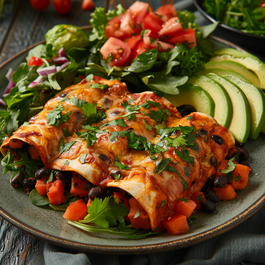 Sweet Potato & Black Bean Enchiladas (Healthy) - Irresistibly Delicious! 5 Sweet Potato & Black Bean Enchiladas (Healthy)