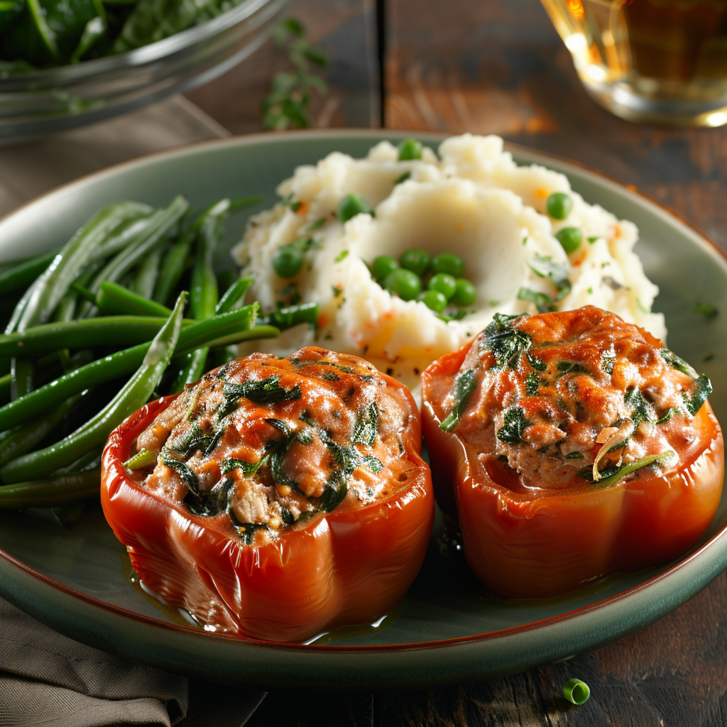 Turkey & Spinach Stuffed Peppers: Irresistibly Healthy Delight 2 Turkey & Spinach Stuffed Peppers