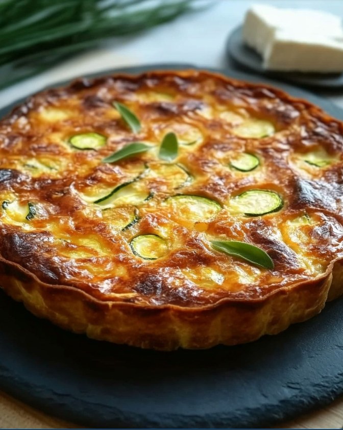 Zucchini Goat Cheese Quiche