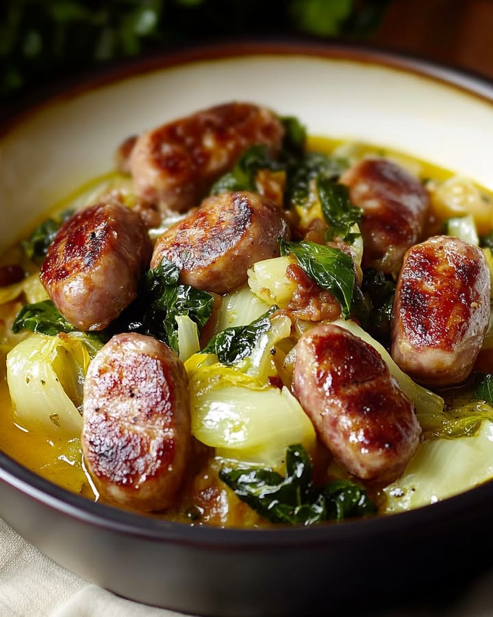 Braised Cabbage Sausages: Savory Comfort in Every Bite 2 Braised Cabbage Sausages
