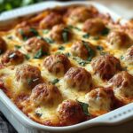 Cheesy Meatball Casserole