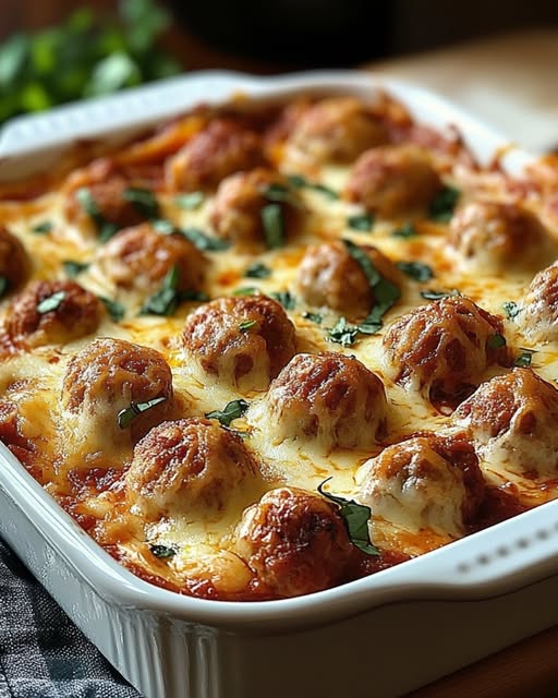 Cheesy Meatball Casserole: The Ultimate Comfort Dish 2 Cheesy Meatball Casserole