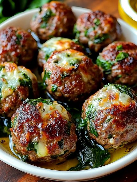 Cheesy Spinach Meatballs: The Best Savory Bite-Sized Delight 2 Cheesy Spinach Meatballs