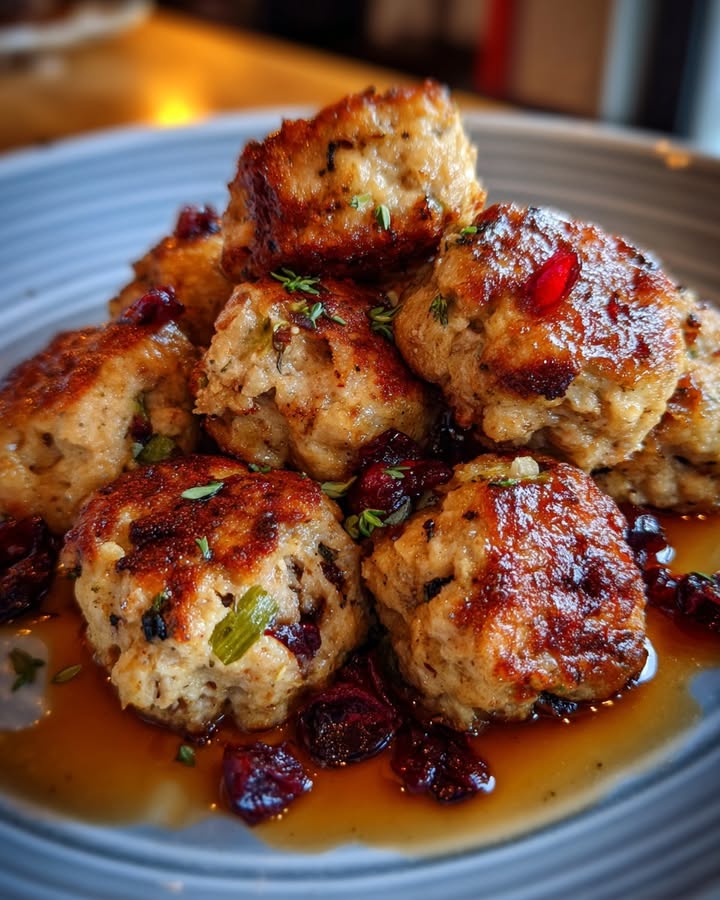 Cranberry Turkey Balls: Savory & Easy Holiday Delight 2 Cranberry Turkey Balls