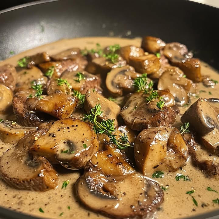 Creamy Mushroom Steak Bites: Best Savory Snack Recipe 2 Creamy Mushroom Steak Bites