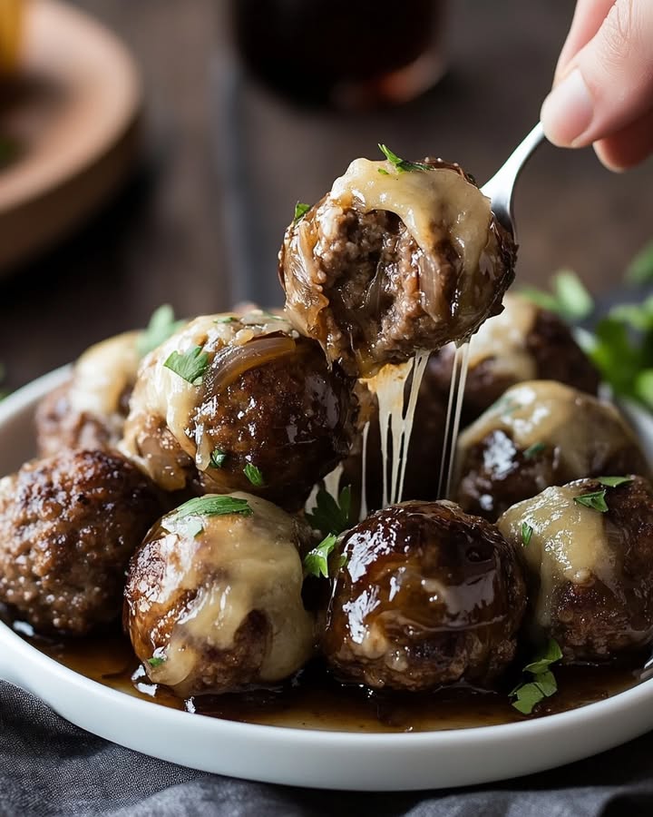 French Onion Meatballs: Savoureux and Easy to Make 2 French Onion Meatballs