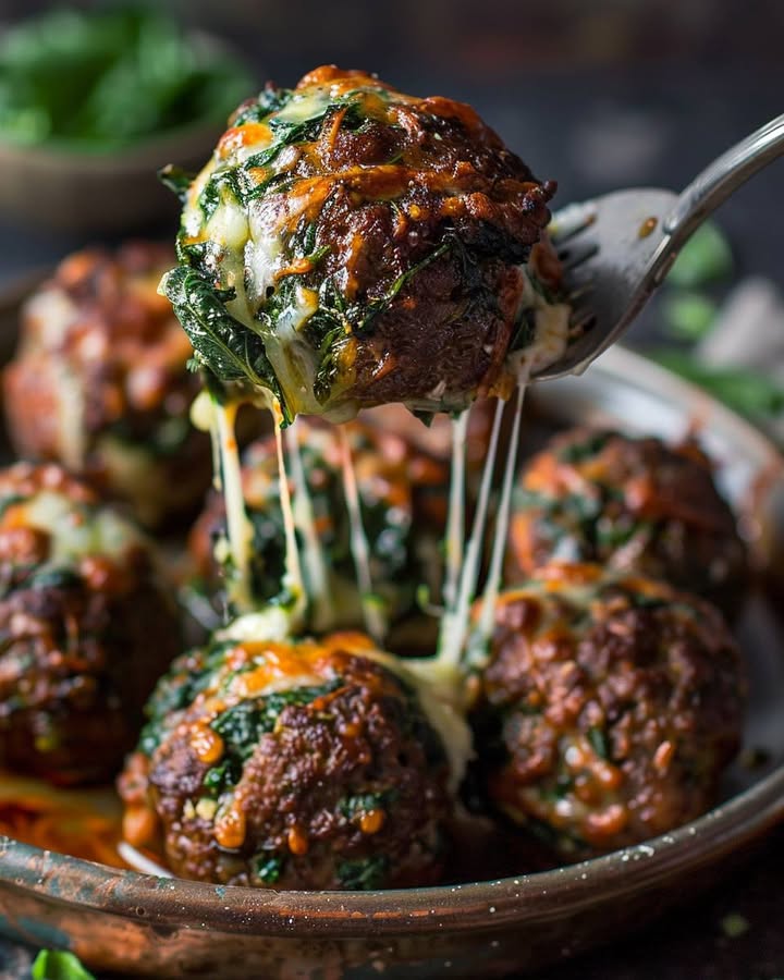 Mozzarella-Stuffed Meatballs Delight: Best Savory Recipe 2 Mozzarella-Stuffed Meatballs Delight