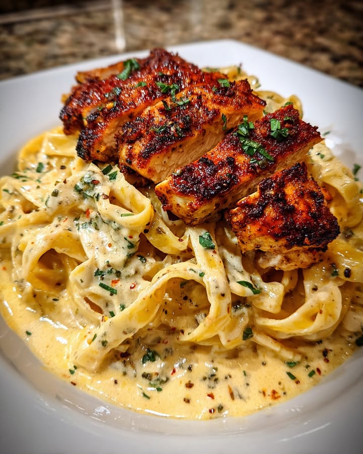 Cajun Garlic Fettuccine