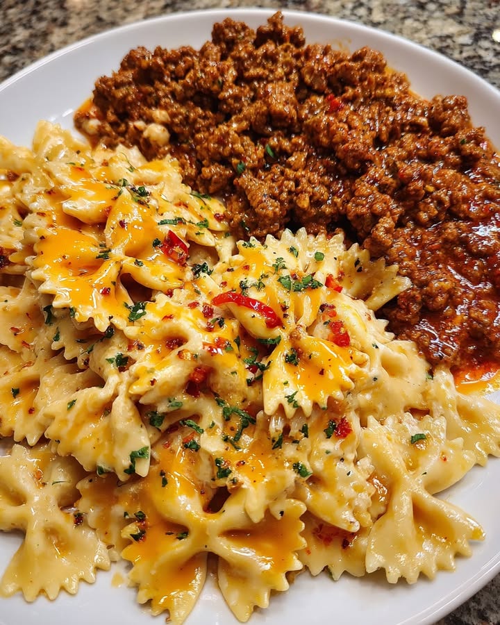 Cheesy Cajun Bowties