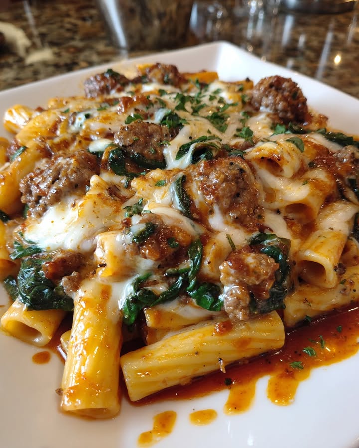 Cheesy Sausage Rigatoni