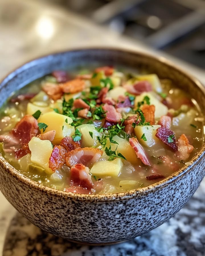 Cozy Bacon Cabbage Soup