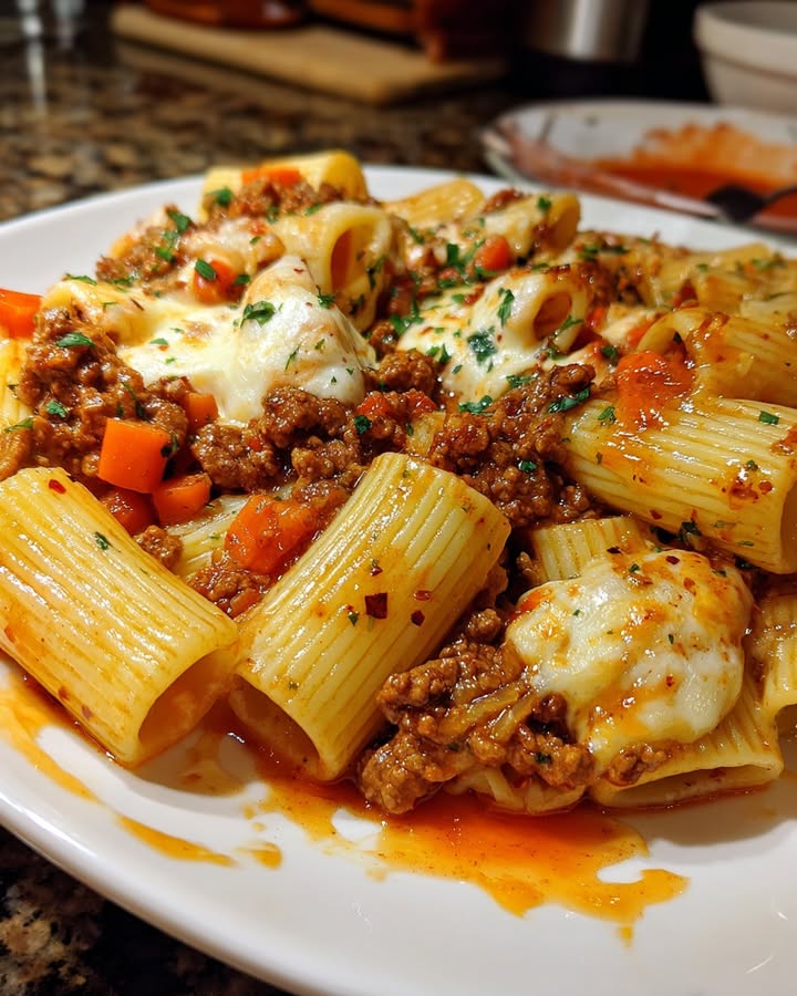 Creamy Bolognese Rigatoni: The Ultimate Savory Delight 2 Creamy Bolognese Rigatoni