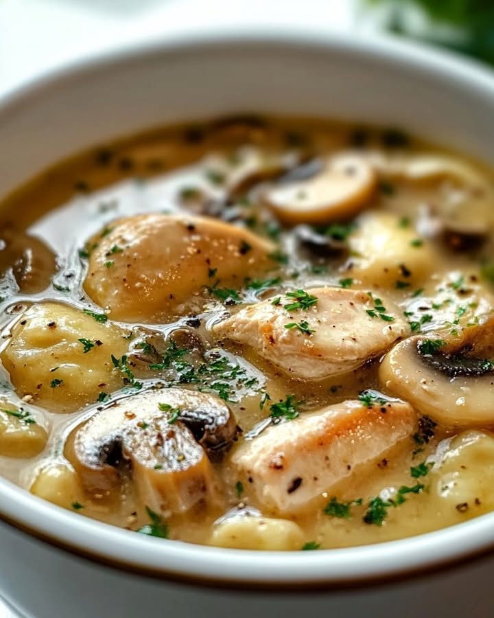 Creamy Chicken Mushroom Soup