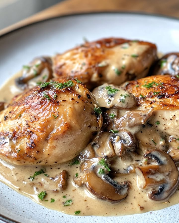 Creamy Mushroom Chicken: Best Savory Recipe Ever 2 Creamy Mushroom Chicken