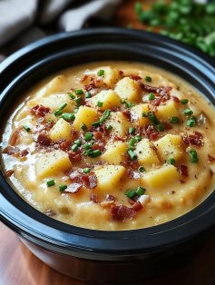 Crockpot Cheesy Bacon Soup: Rich, Creamy Comfort in Every Spoonful 2 Crockpot Cheesy Bacon Soup