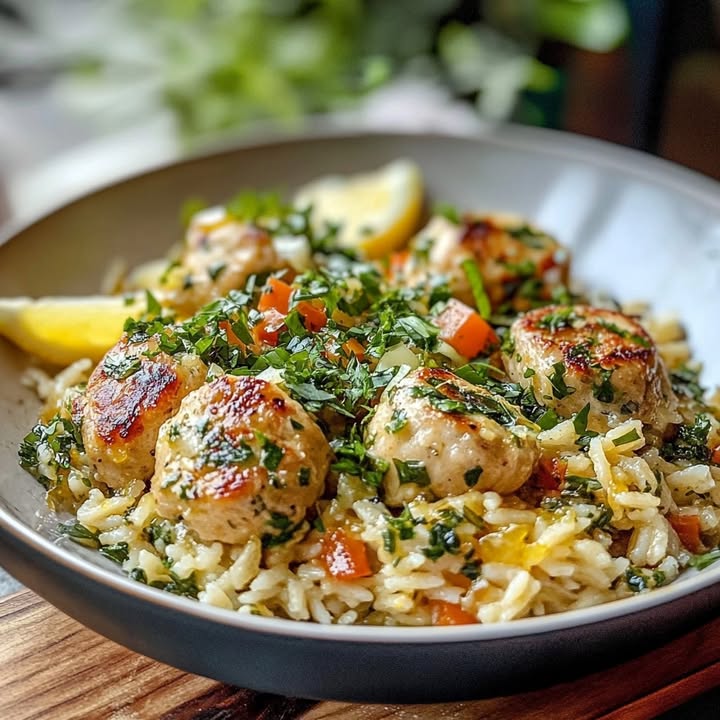 Mediterranean Orzo Meatballs