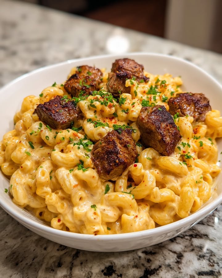 Steak Cheesy Cavatappi: Best Creamy Pasta Delight 2 Steak Cheesy Cavatappi