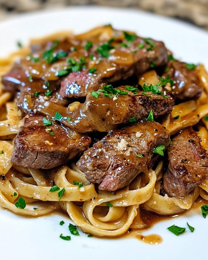 Steak Fettuccine Delight: Savor the Ultimate Italian Flavor 2 Steak Fettuccine Delight