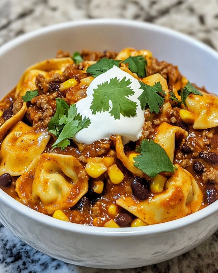 Cheesy Beef Tortellini