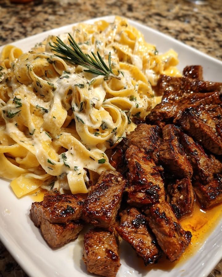 Cheesy Garlic Steak