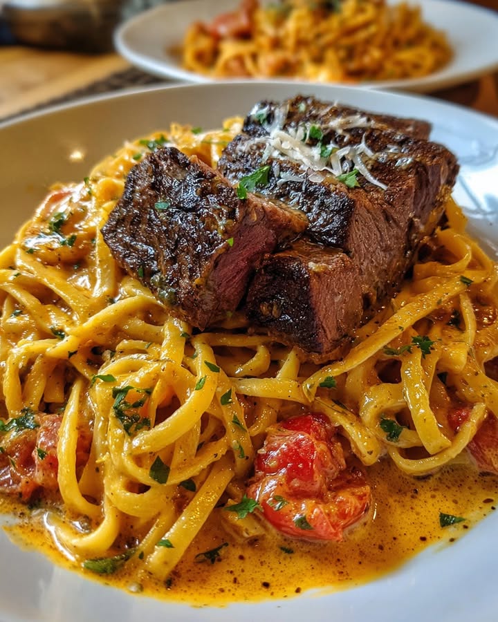 Creamy Garlic Beef Linguine: The Best Savory Pasta Delight 2 Creamy Garlic Beef Linguine