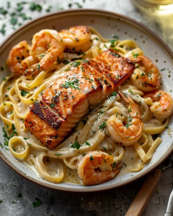 Creamy Seafood Alfredo: Best Savory Delight Recipe 2 Creamy Seafood Alfredo