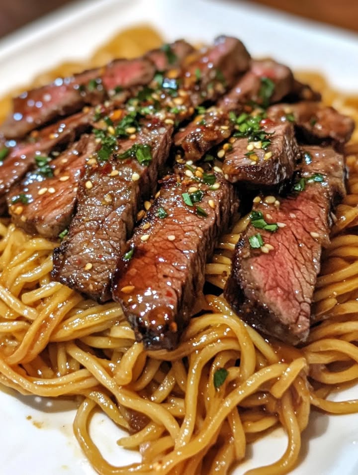 Garlic Butter Steak Noodles