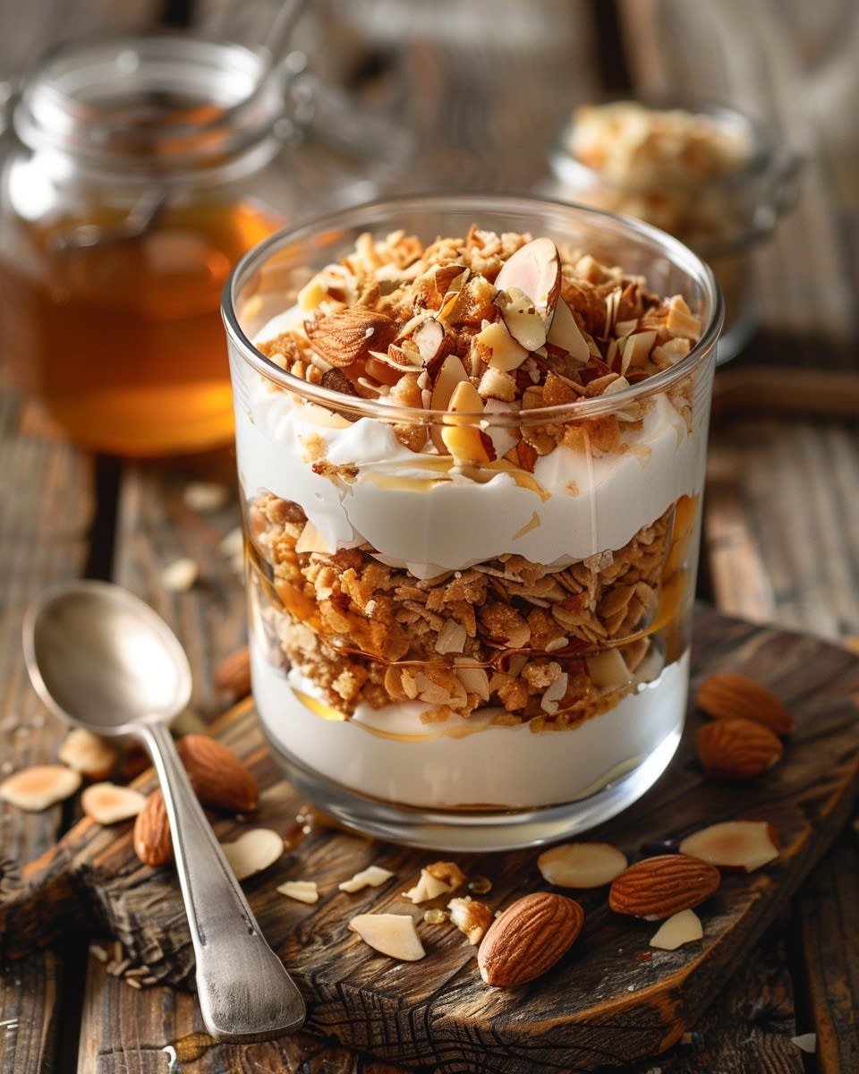 How to Make a Perfect Greek Yogurt Parfait with Honey and Almonds 8 Greek Yogurt Parfait with Honey and Almonds