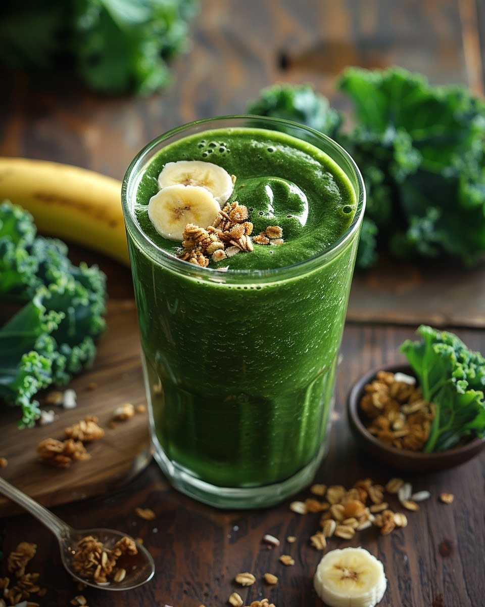 How to Make a Delicious Green Smoothie with Banana and Kale 8 Green Smoothie with Banana and Kale