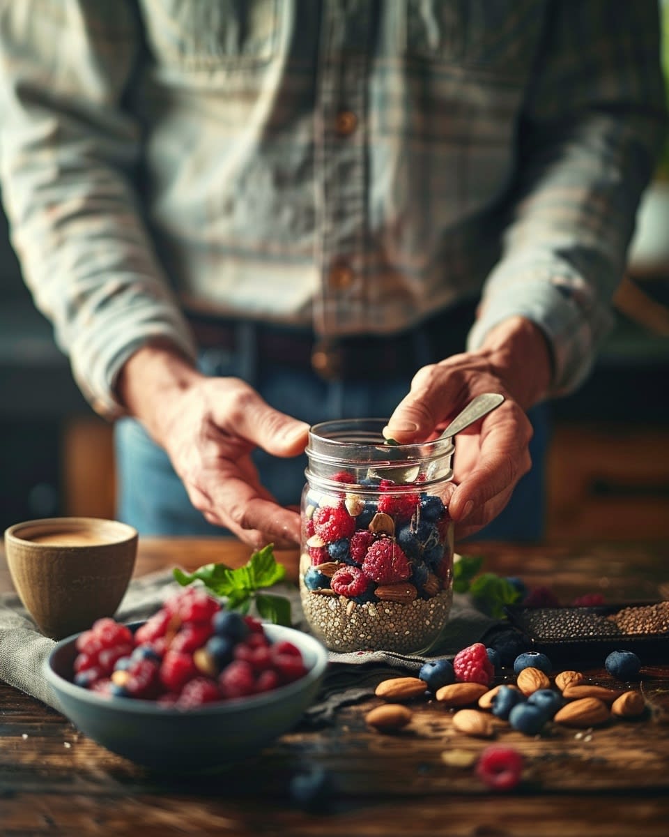 Delicious and Healthy Overnight Oats with Chia Seeds and Berries: A Perfect Breakfast 8 Overnight Oats with Chia Seeds and Berries