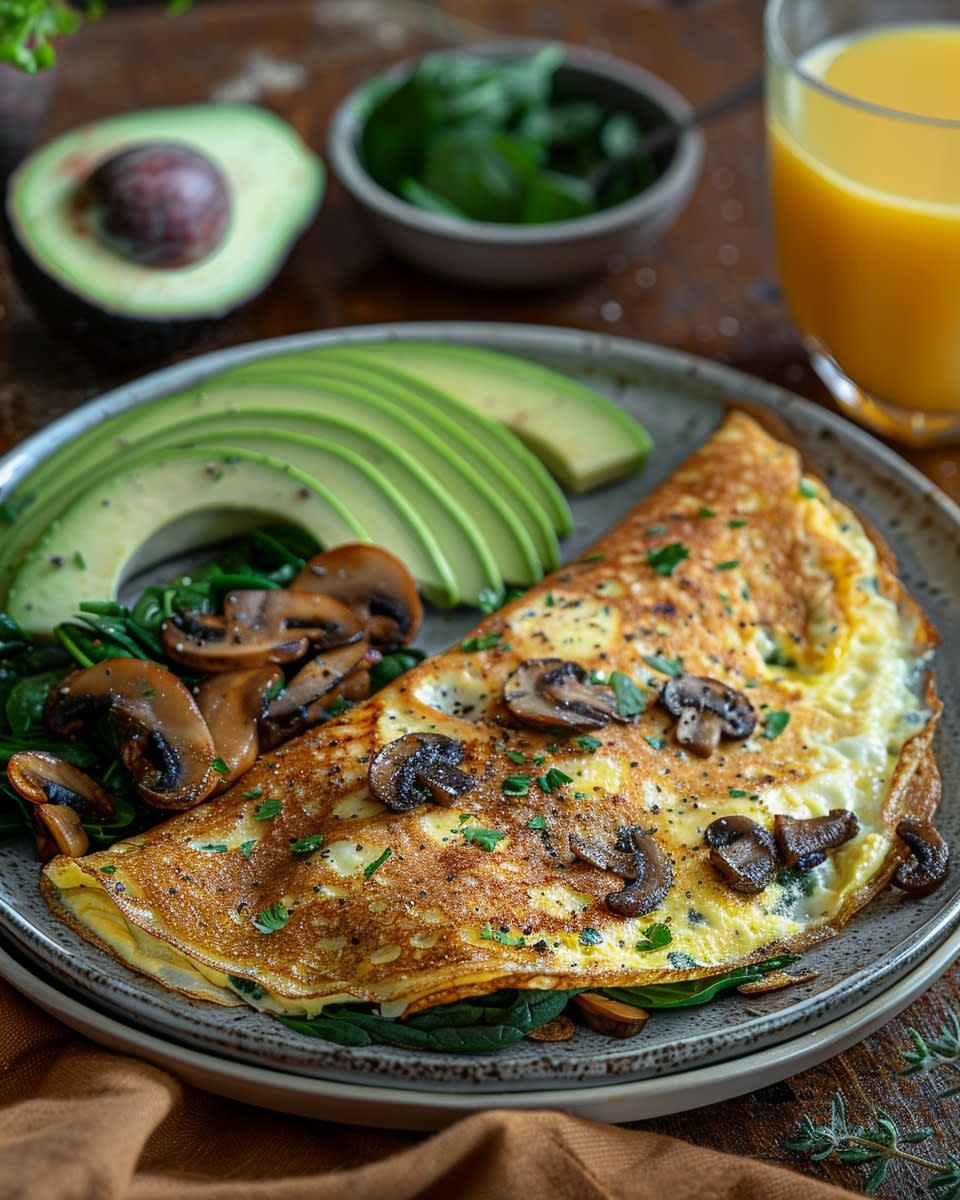 How to Make the Perfect Spinach Mushroom Egg White Omelette: A Step-by-Step Guide 8 Spinach Mushroom Egg White Omelette