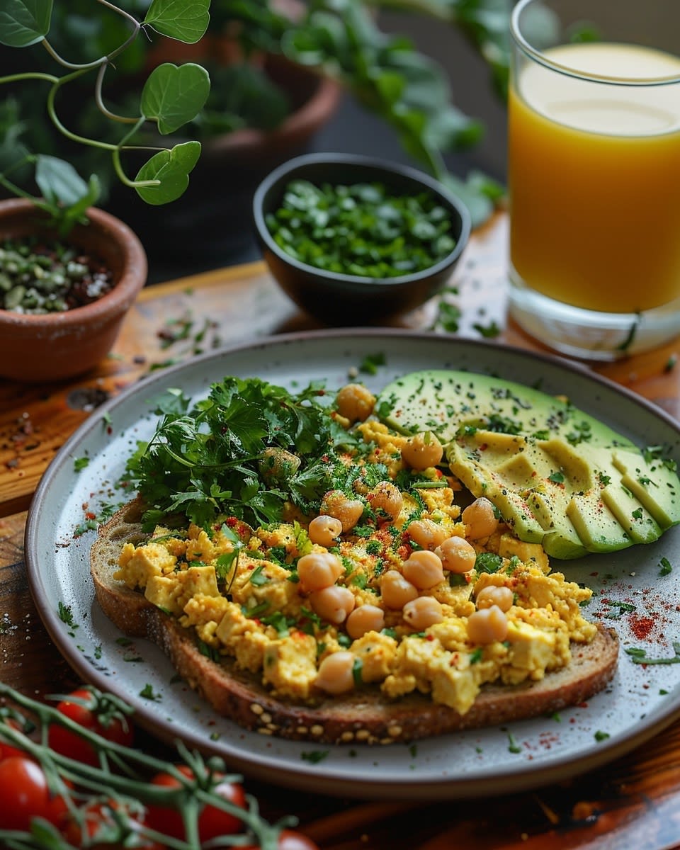 Delicious Tofu Scramble with Chickpeas: A Nutritious and Easy Breakfast 8 Tofu Scramble with Chickpeas