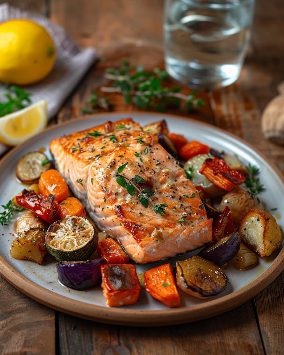 Baked Salmon with Veggies: A Delicious and Healthy Meal 8 Baked Salmon with Veggies