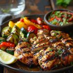 Grilled Chicken Veggie Plate