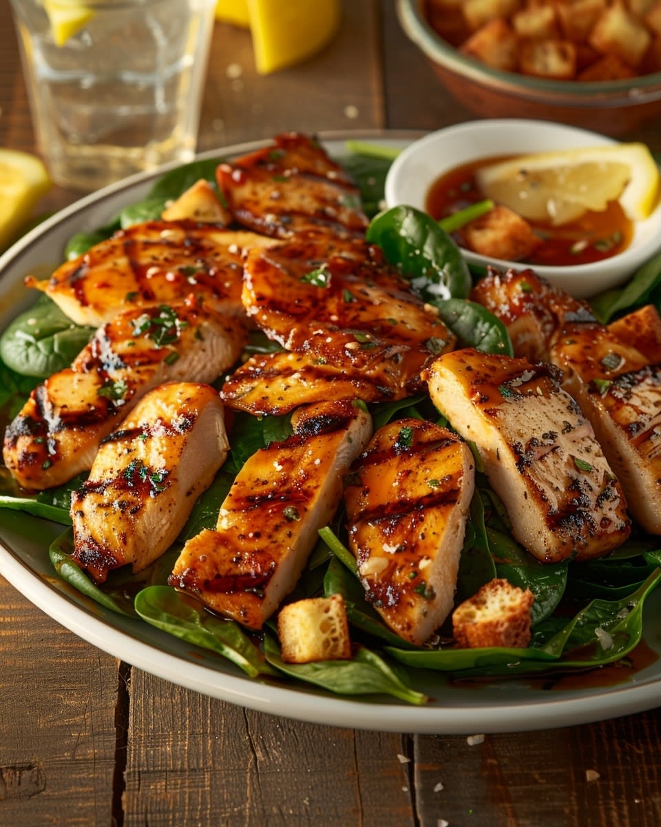 Delicious Spinach Salad with Grilled Chicken: A Healthy and Flavorful Meal 8 Spinach Salad with Grilled Chicken