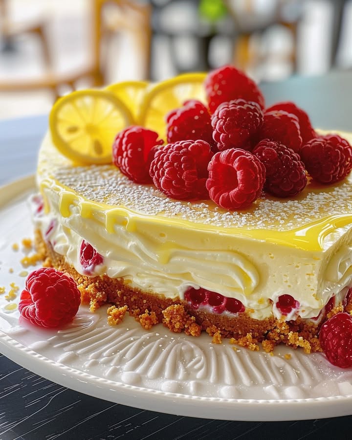 Lemon Raspberry Cheesecake: The Best Summer Dessert Recipe 2 Lemon Raspberry Cheesecake