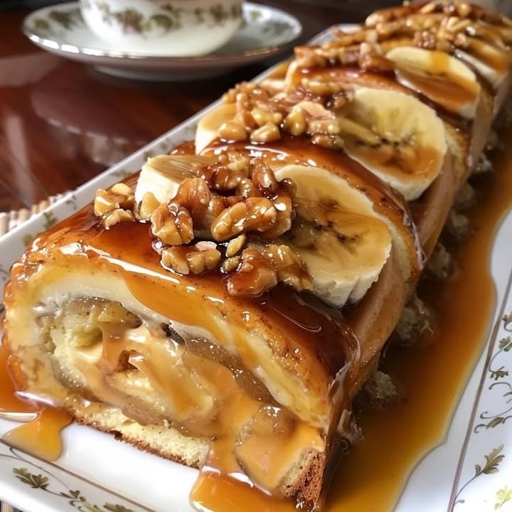 Caramel Banana Roulade: A Sweet and Decadent Dessert Treat 2 caramel banana roulade Elite Cooking Recipes