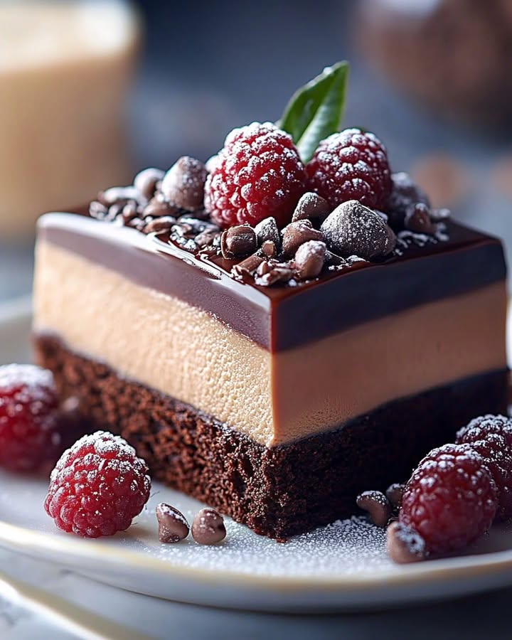 Chocolate Cake Delight: Rich, Fudgy Cake with Creamy Mousse 2 chocolate cake delight Elite Cooking Recipes