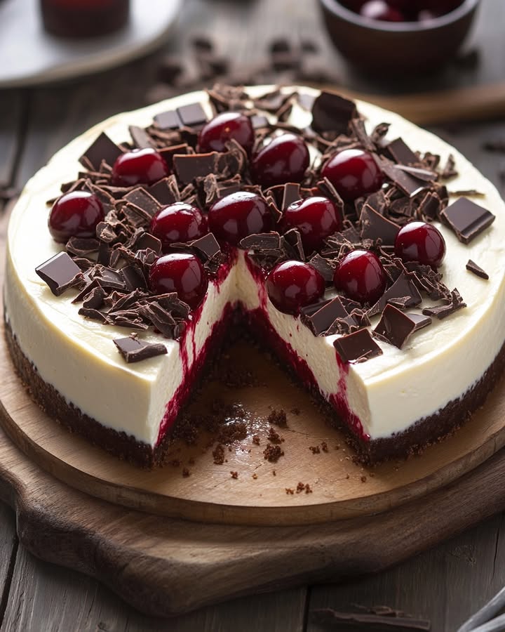 Black Forest Cheesecake: Creamy Chocolate Cherry Delight 2 chocolate cherry delight Elite Cooking Recipes