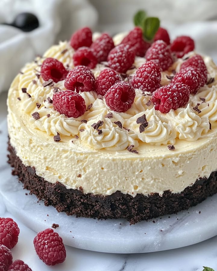 Creamy Vanilla Cheesecake with Chocolate Crust Delight 2 chocolate vanilla cheesecake delight Elite Cooking Recipes