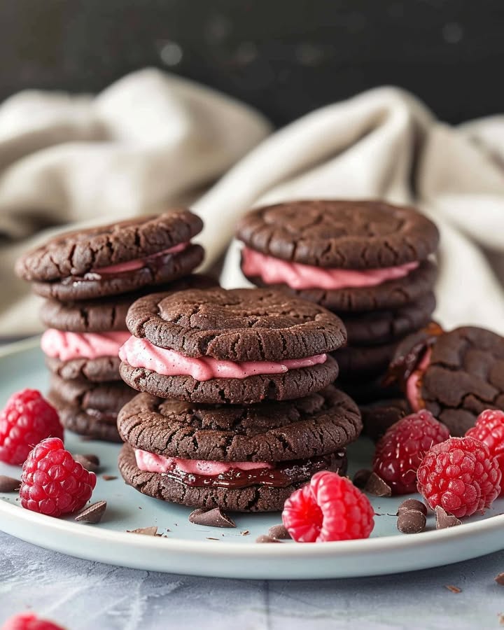 Decadent Chocolate Raspberry Sandwich Cookies: A Sweet Treat 2 decadent raspberry chocolate cookies Elite Cooking Recipes