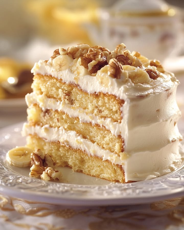 Heavenly Banana Walnut Cream Cake: A Sweet Symphony of Flavors 2 heavenly banana cake Elite Cooking Recipes