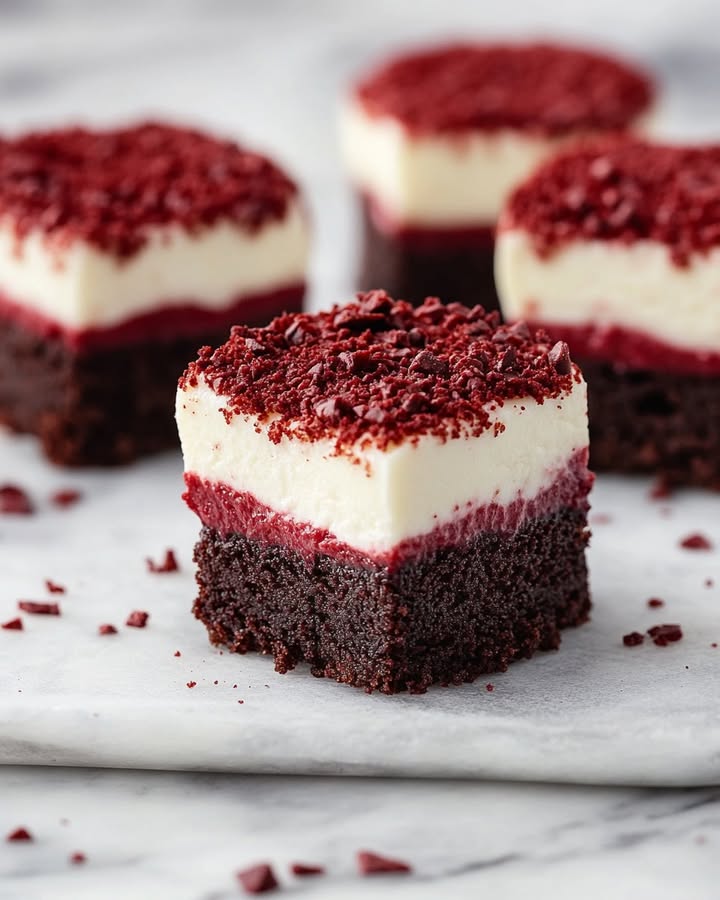 Red Velvet Brownie Mini Cheesecakes: Easy & Elegant Dessert 1 Red Velvet Cheesecake Bites