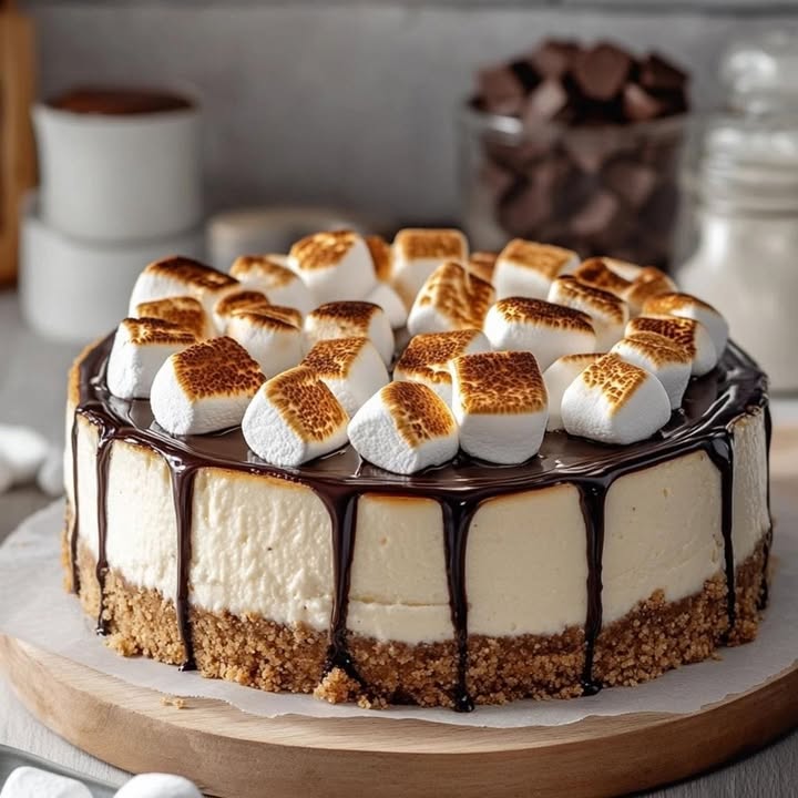 S'mores Cheesecake Delight: A Creamy Campfire Treat at Home 2 s mores cheesecake delight Elite Cooking Recipes