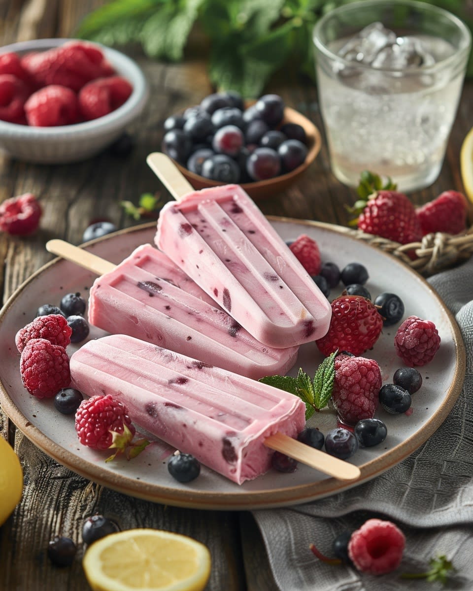Berry Yogurt Popsicles: Refreshing Summer Treat 2 berry yogurt popsicles Elite Cooking Recipes