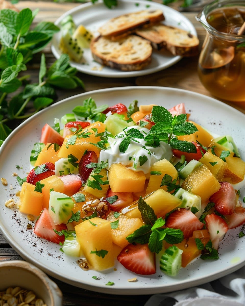 Minty Fruit Delight: Refreshing Summer Salad Recipe 2 minty fruit delight Elite Cooking Recipes