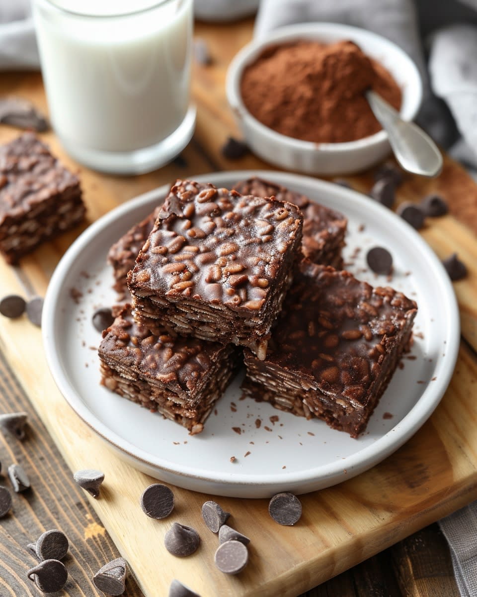 No-Bake Chocolate Rice Bars: Easy, Sweet, and Perfect for Any Occasion 2 no bake chocolate bars Elite Cooking Recipes